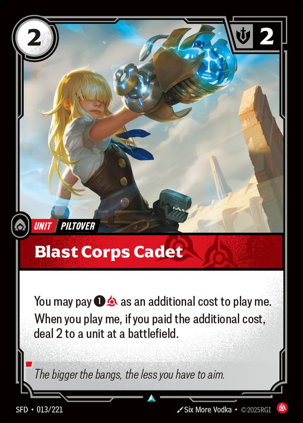 Blast Corps Cadet — Riftbound card