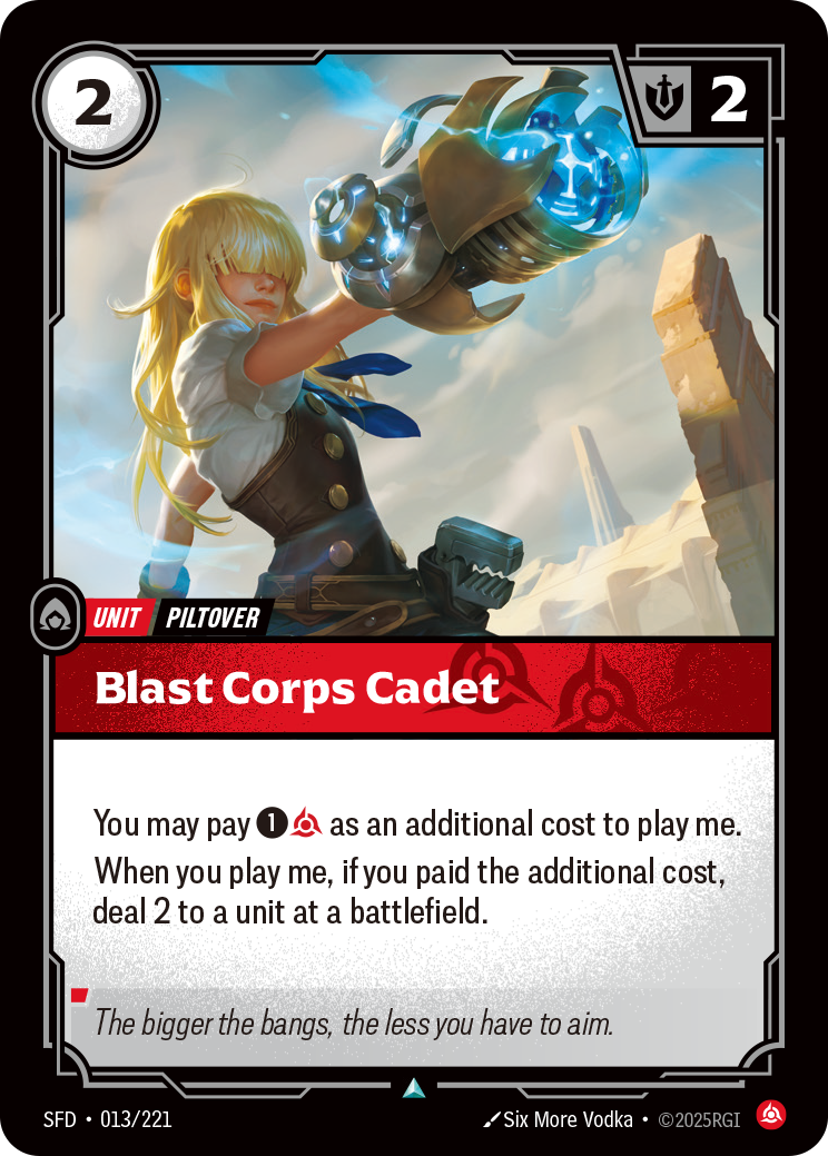Cadette du corps hexplosif