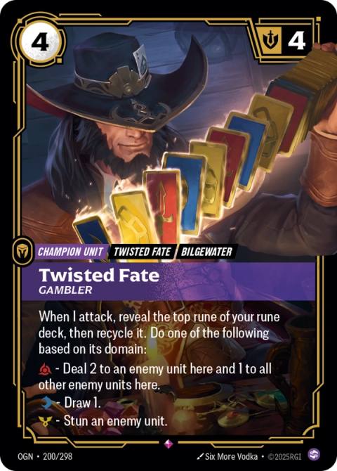 Twisted Fate - Gambler — Origins #200, art by Six More Vodka