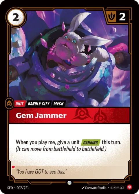 Gem Jammer SFD-007 영어판 카드 이미지