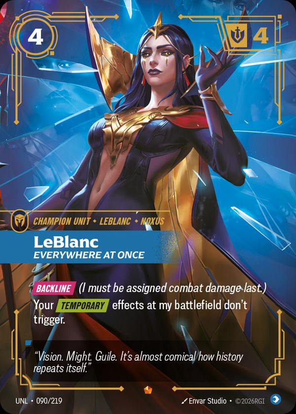 LeBlanc, Everywhere At Once — Riftbound card