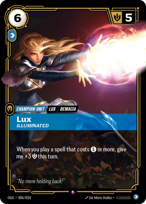Lux - Illuminated — Proving Grounds #006, art by Six More Vodka