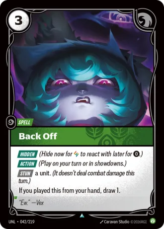 Back Off · UNL-042/219