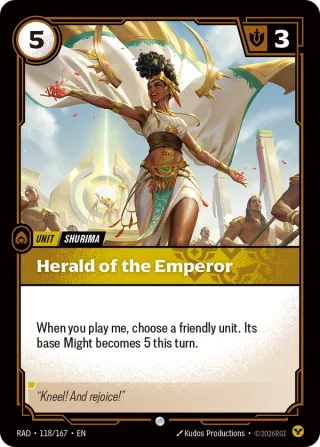 Herald of the Emperor — Riftbound card RAD 118