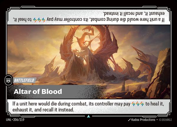 Altar of Blood — Riftbound card