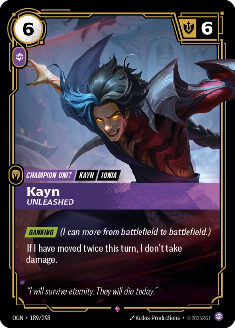 Kayn - Unleashed — Origins #189, art by Kudos Productions