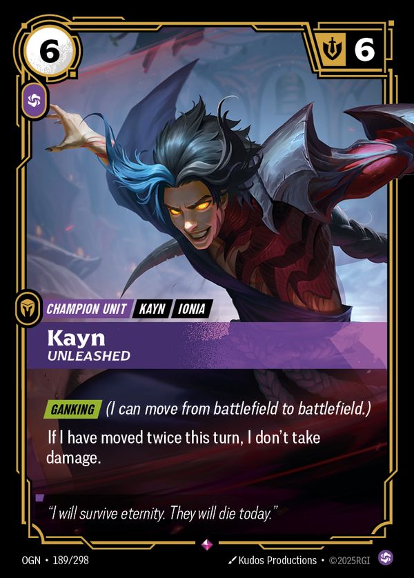 Kayn, Unleashed — Riftbound card