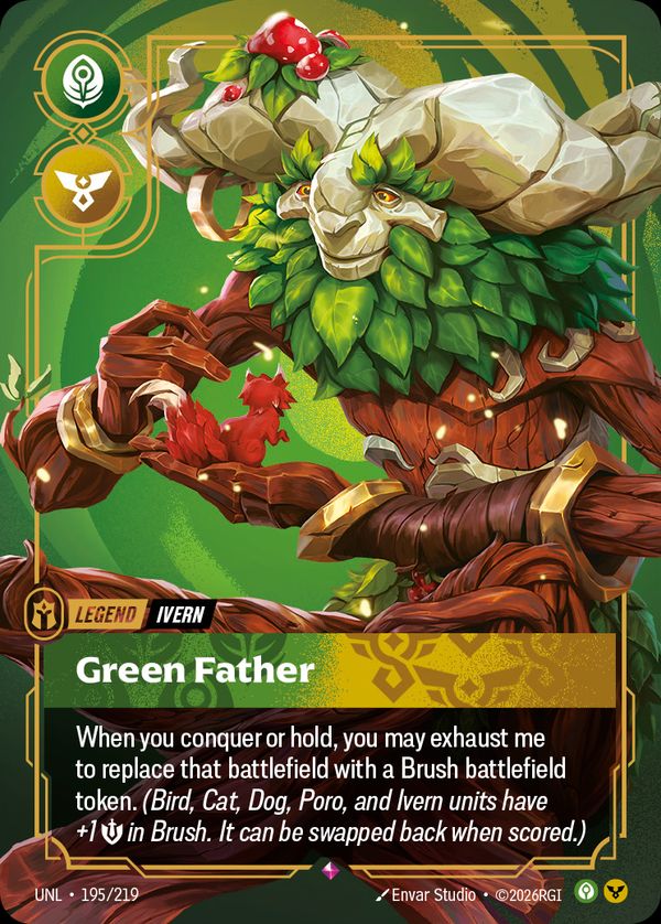 Ivern, Green Father (Metal) (Prize Wall) — Riftbound card