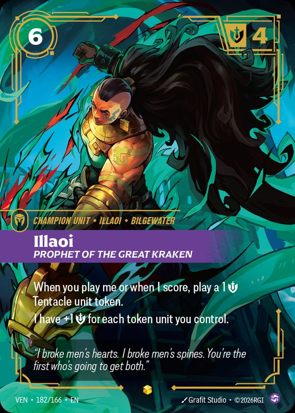 Illaoi, Prophet of the Great Kraken (Overnumbered) — Riftbound card