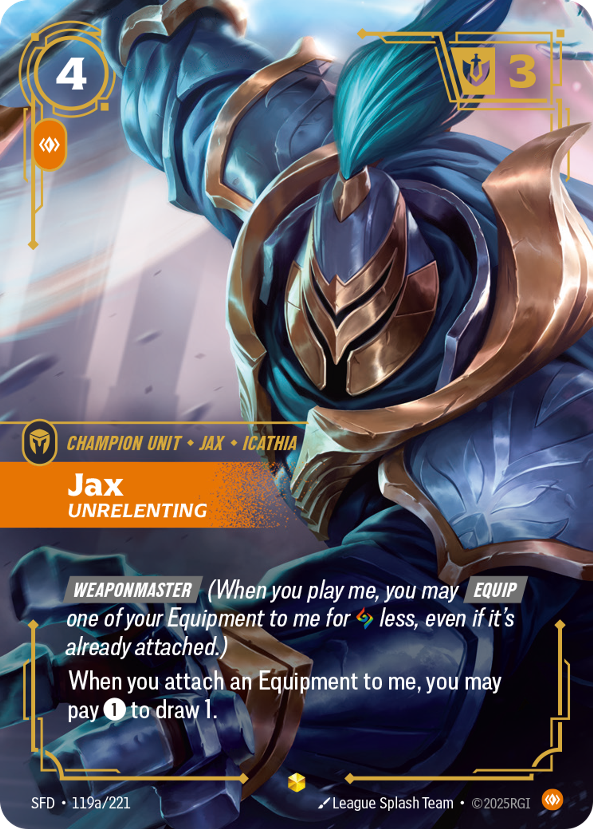 Jax, Unrelenting