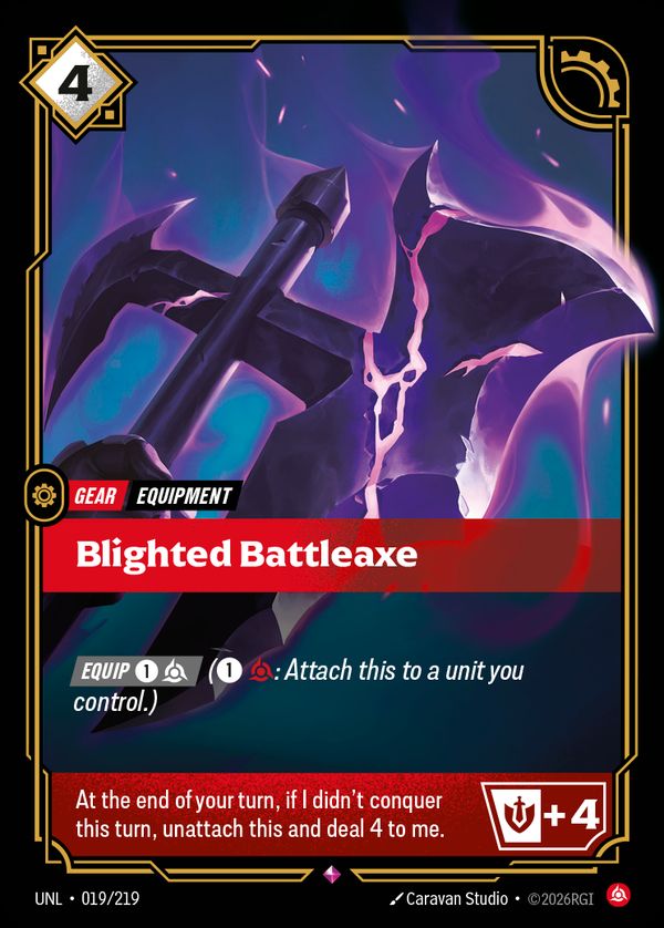 Blighted Battleaxe — Riftbound card