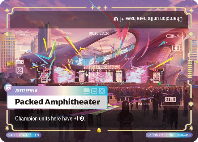 Packed Amphitheater (Ultimate) Riftbound card (RAD-184/167)