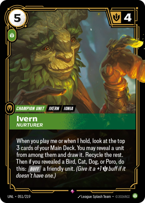 Ivern - Nurturer — Unleashed #051, art by League Splash Team