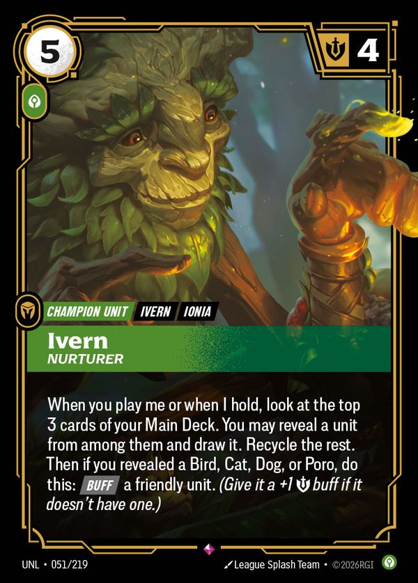 Ivern, Nurturer — Riftbound card