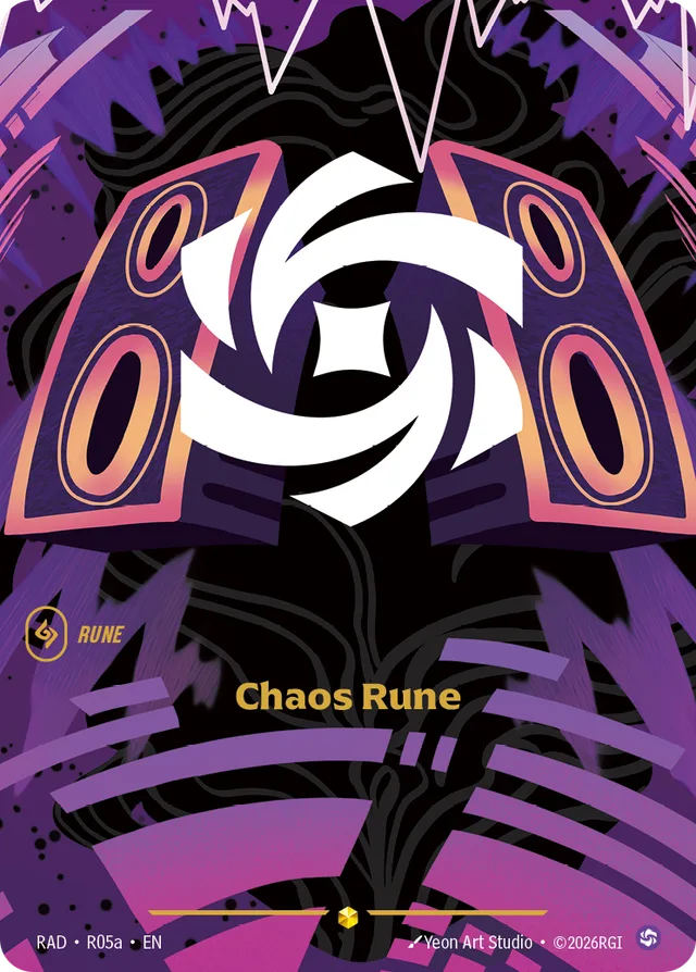 Chaos Rune (Alternate Art) Riftbound card (RAD-005)