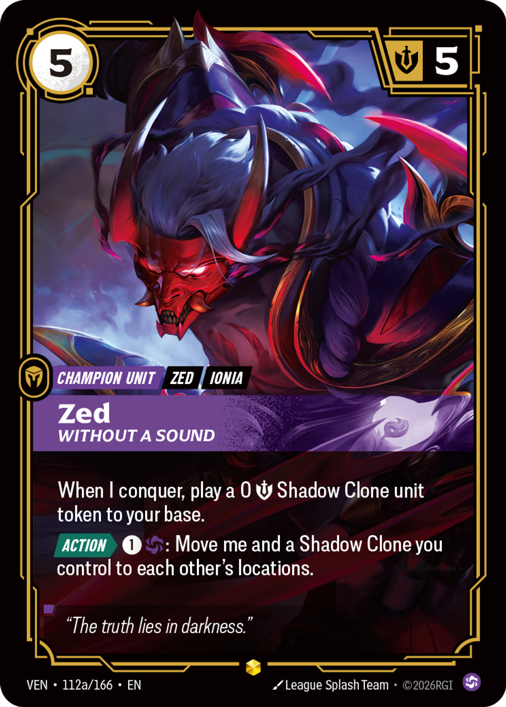 Zed, Without a Sound (Alternate Art)