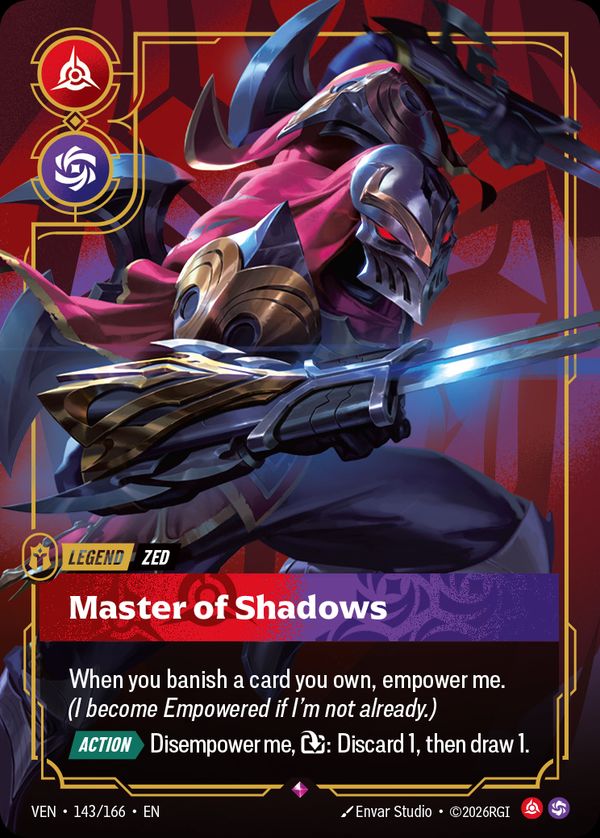 Zed, Master of Shadows — Riftbound card