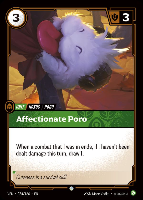 Affectionate Poro — Riftbound card