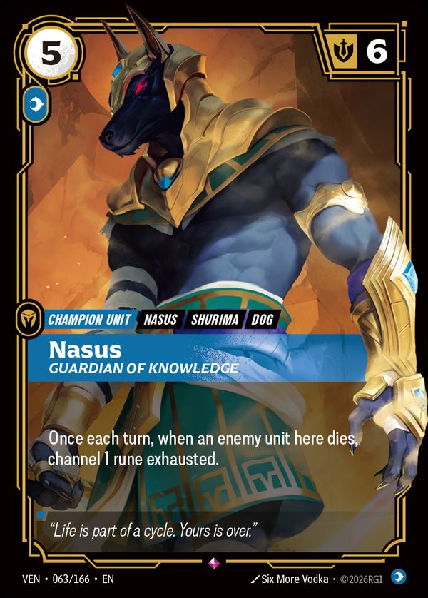 Nasus, Guardian of Knowledge — Riftbound card