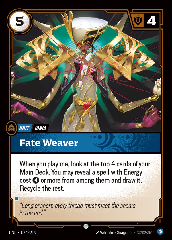 Fate Weaver — Riftbound card