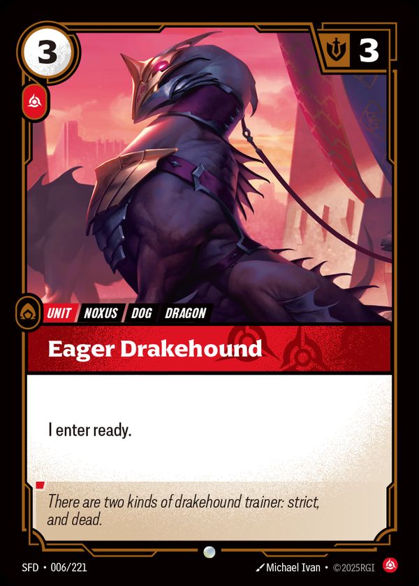 Eager Drakehound — Riftbound card