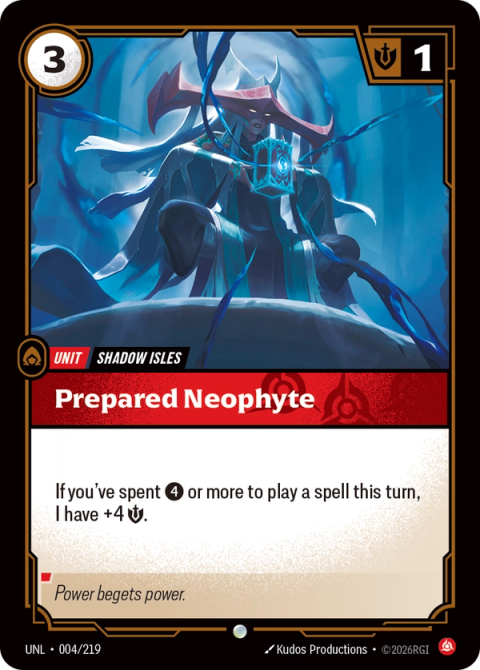 Prepared Neophyte — Unleashed #004, art by Kudos Productions