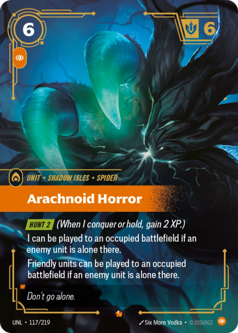 Arachnoid Horror — Unleashed #117, art by Six More Vodka