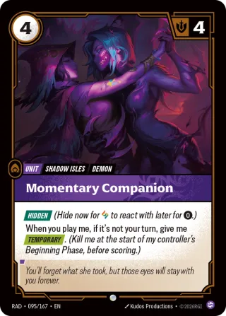 Momentary Companion — Riftbound card RAD 095