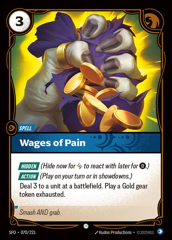 Wages of Pain — Riftbound card