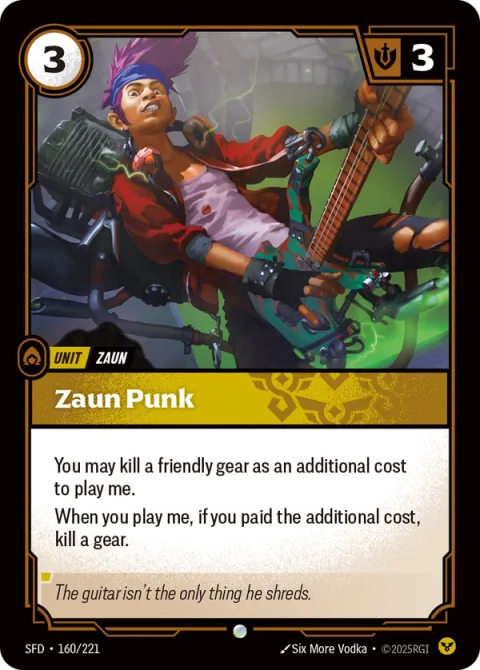 Zaun Punk SFD-160 영어판 카드 이미지