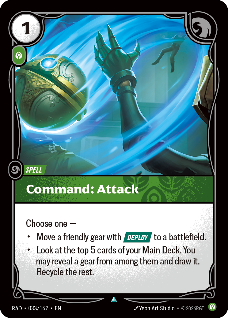 Command: Attack — Riftbound card RAD 033