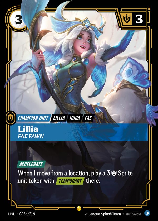 Lillia, Fae Fawn (Alternate Art) — Riftbound card