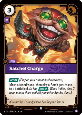 Satchel Charge — Riftbound card RAD 096