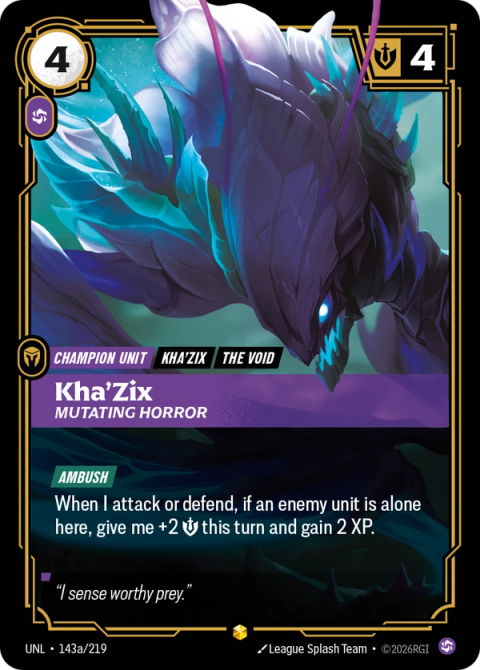 Kha'Zix - Mutating Horror (Alternate Art) — Unleashed #143a, art by League Splash Team