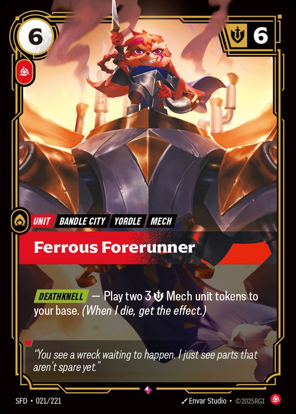 Ferrous Forerunner — Riftbound card