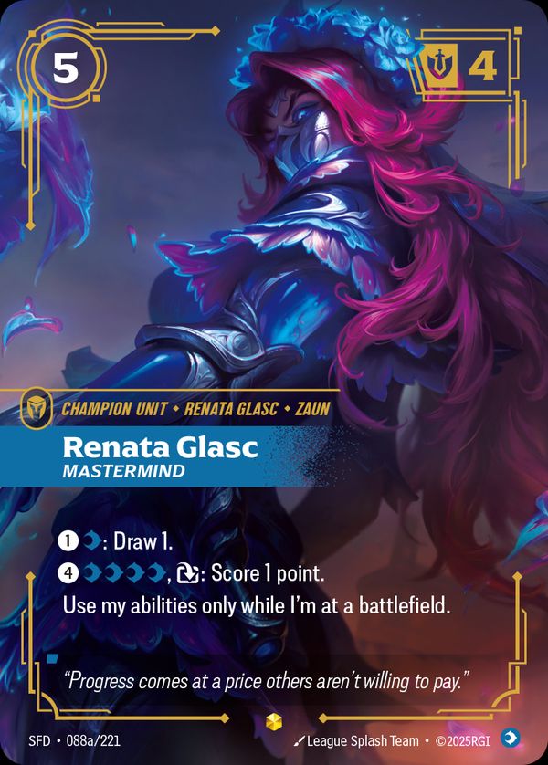 Renata Glasc, Mastermind (Alternate Art) — Riftbound card