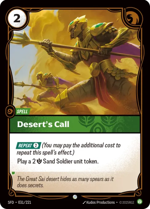 Desert's Call, SFD-031/221