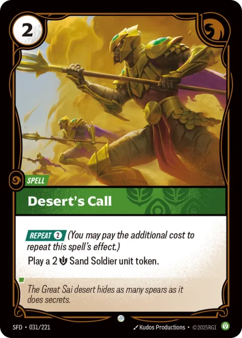 Desert's Call SFD-031 영어판 카드 이미지