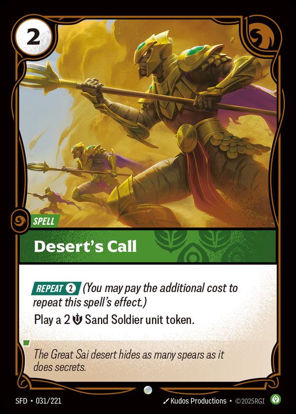 Desert's Call — Riftbound card