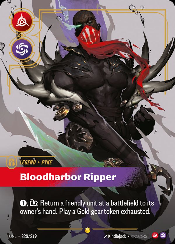 Pyke, Bloodharbor Ripper (Overnumbered) — Riftbound card