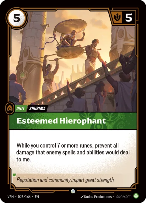 Esteemed Hierophant VEN-025 영어판 카드 이미지