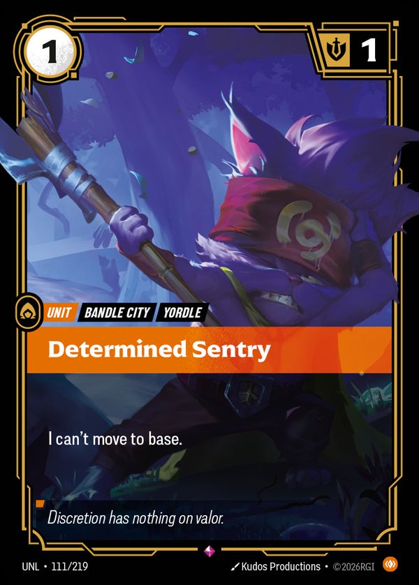 Determined Sentry — Riftbound card