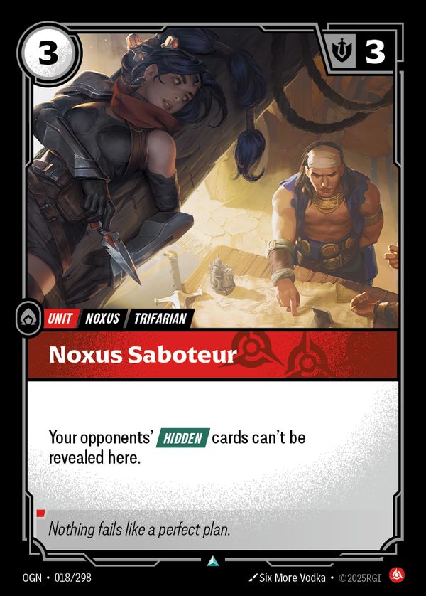 Noxus Saboteur — Riftbound card