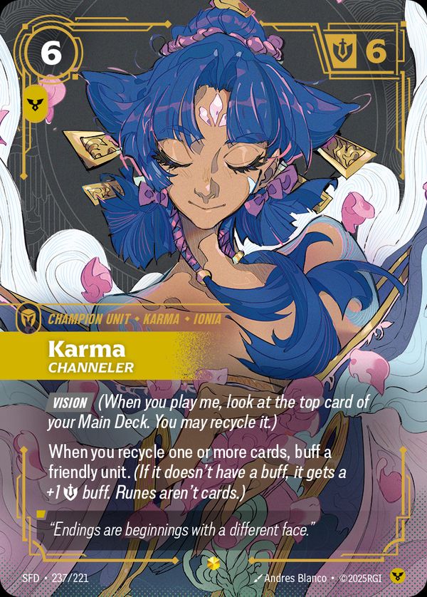 Karma, Channeler (Overnumbered) — Riftbound card