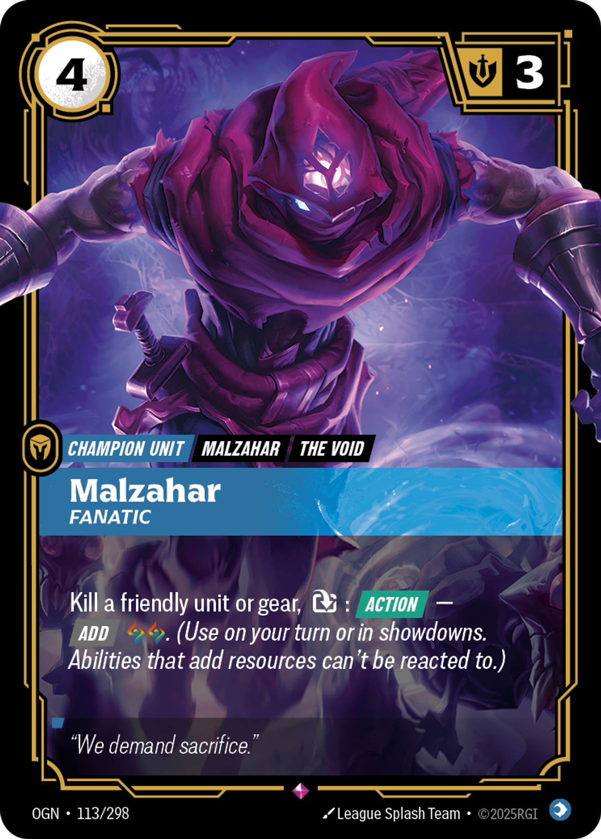 Malzahar, Fanatic