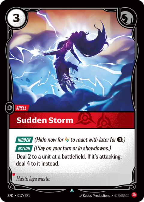 Sudden Storm — Spiritforged #017, art by Kudos Productions
