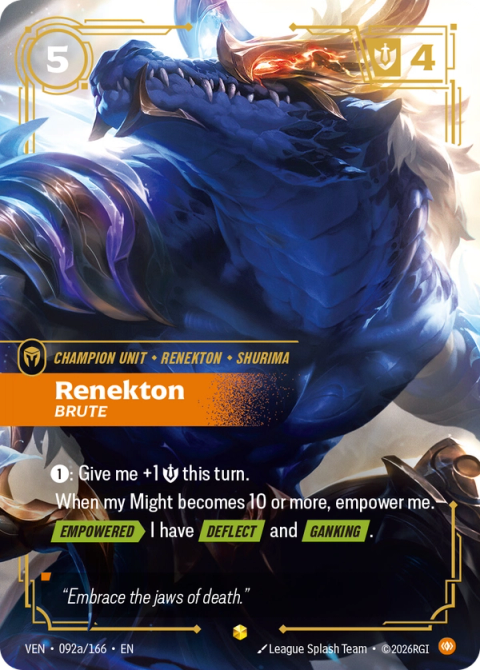 Renekton, Brute — Vendetta #092a, art by League Splash Team