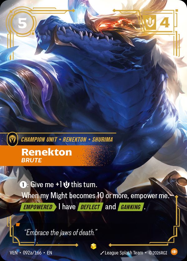 Renekton, Brute (Alternate Art) — Riftbound card