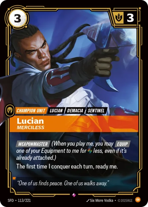Lucian, Merciless (루시안) SFD-113 영어판 카드 이미지