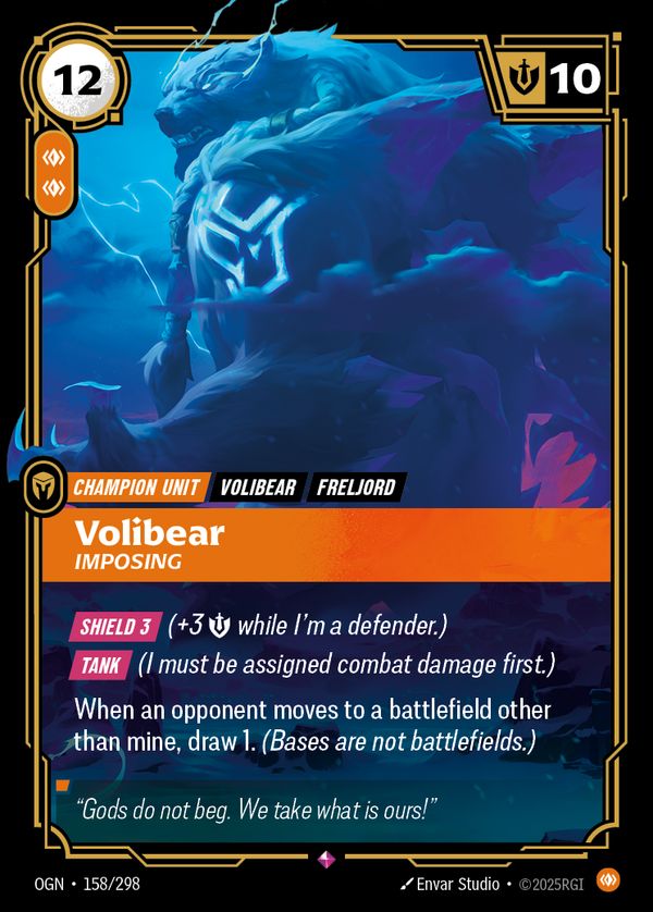 Volibear, Imposing — Riftbound card